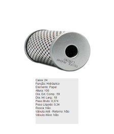 FILTRO OLEO HIDRAULICO REFIL - PH346 TECFIL