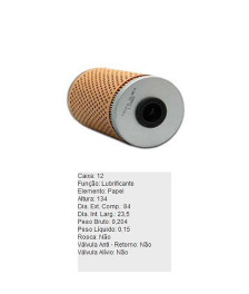 FILTRO OLEO LUBRIFICANTE REFIL - PL364 TECFIL