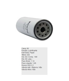 FILTRO OLEO LUBRIFICANTE - PSL159 TECFIL