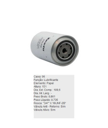 FILTRO OLEO LUBRIFICANTE - PSL338 TECFIL