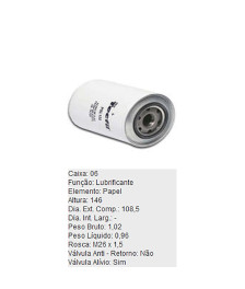 FILTRO OLEO LUBRIFICANTE - PSL158 TECFIL