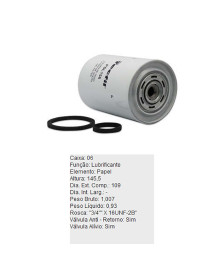 FILTRO OLEO LUBRIFICANTE - PSL156 TECFIL