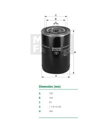 FILTRO OLEO LUBRIFICANTE - W111024 MANN