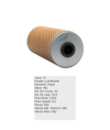 FILTRO OLEO LUBRIFICANTE REFIL - PL366 TECFIL