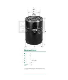 FILTRO OLEO HIDRAULICO - W9508 MANN