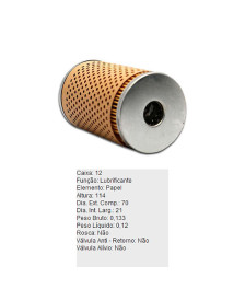 FILTRO OLEO LUBRIFICANTE REFIL - PL957 TECFIL