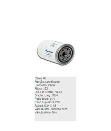 FILTRO OLEO LUBRIFICANTE - PSL128 TECFIL