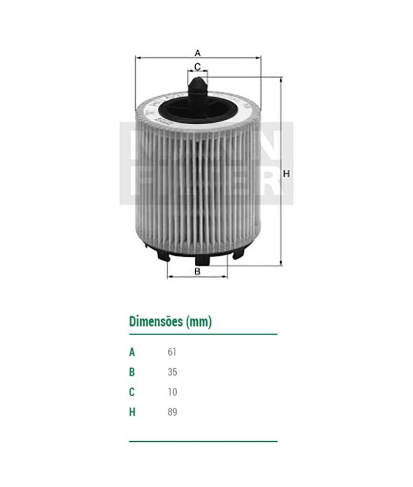 FILTRO OLEO LUBRIFICANTE REFIL - HU6007X MANN