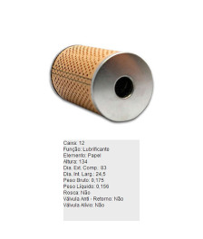 FILTRO OLEO LUBRIFICANTE REFIL - PL425 TECFIL