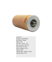 FILTRO OLEO LUBRIFICANTE REFIL - PL447 TECFIL