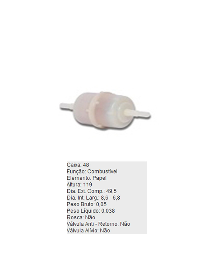 FILTRO COMBUSTIVEL - GU86 TECFIL