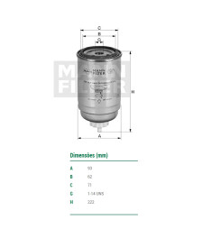 FILTRO COMBUSTIVEL - WK95022 MANN