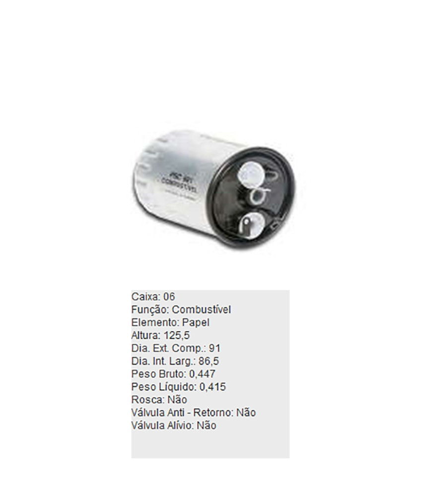 FILTRO COMBUSTIVEL - PSC881 TECFIL